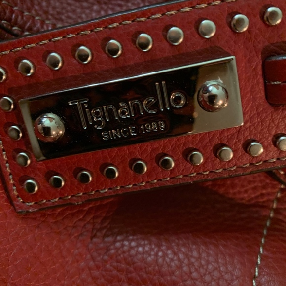 Tignanello Red Leather shoulder bag - Picture 4 of 8